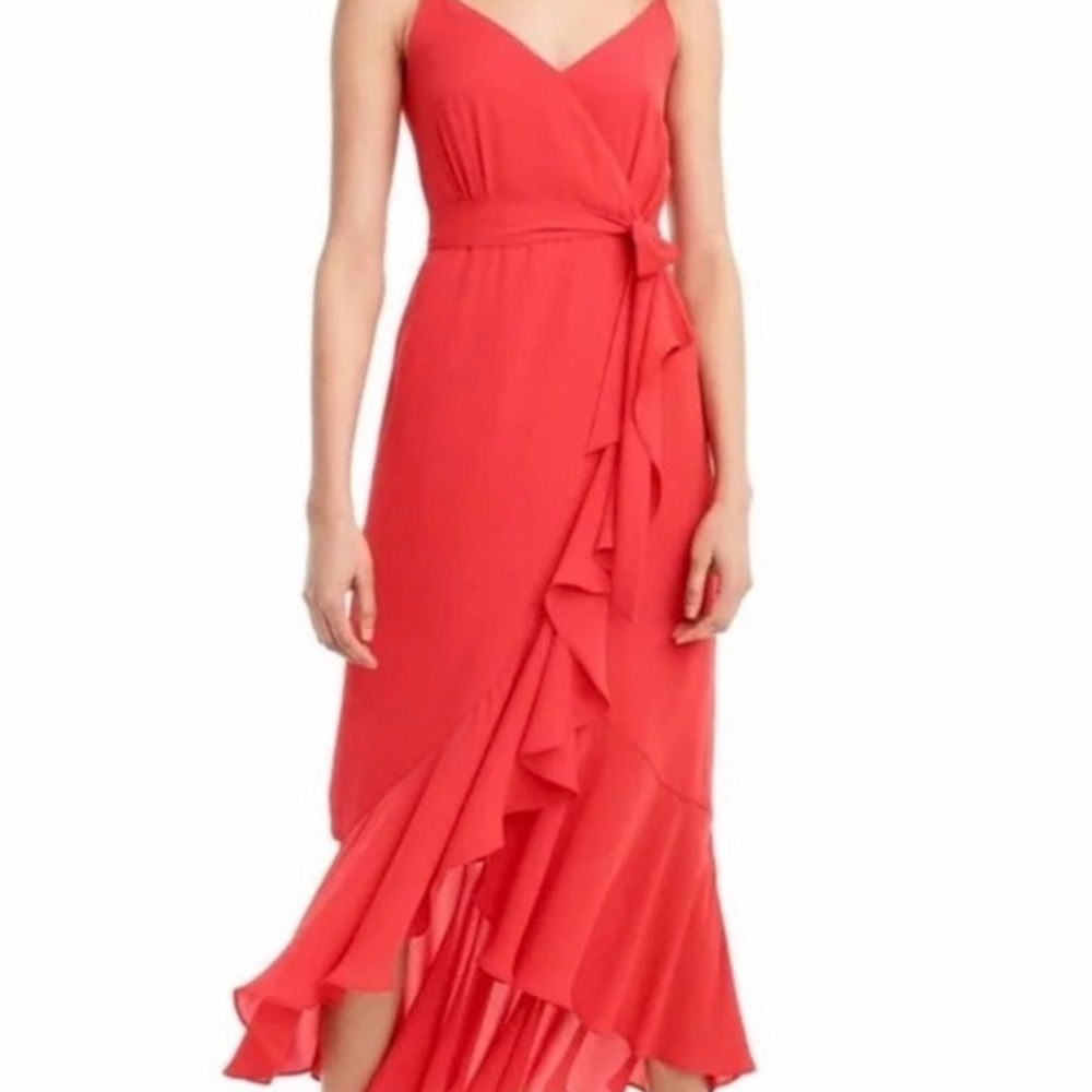 J. Crew Faux Wrap Ruffle Dress